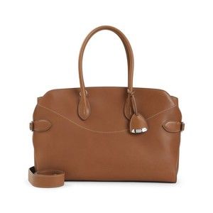 Polo Ralph Lauren Structured Brown Leather Shopper Bag - NWT